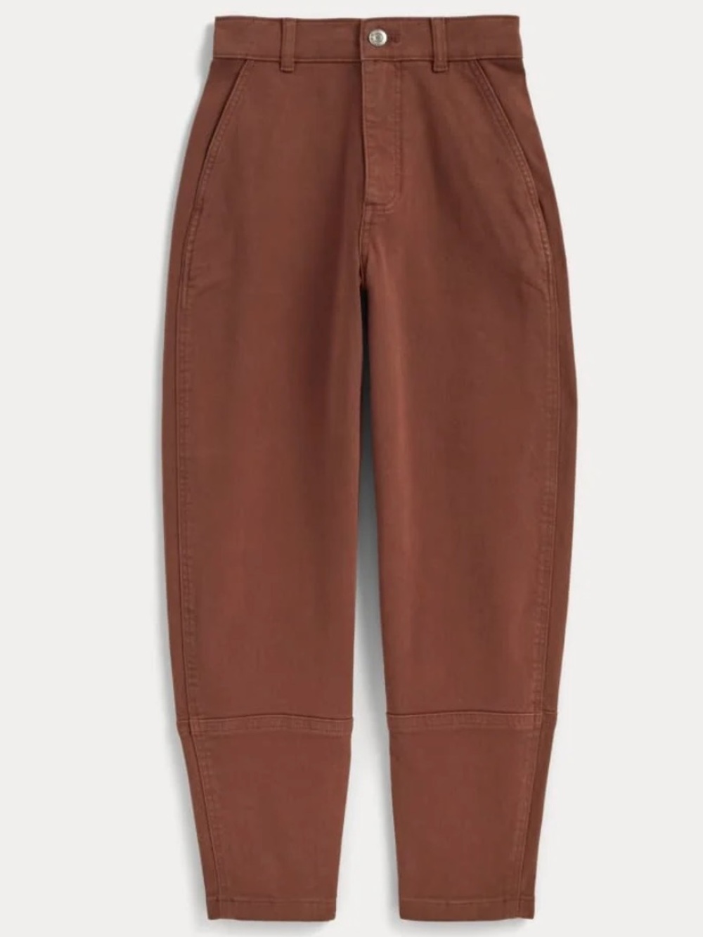 Everlane The Utility Barrel Pant Sz 14 High-Rise Cropped Organic Cotton Rosewood